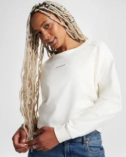 Converse Maglie E T-Shirt|Giacche E Felpe<Boxy Long-Sleeve T-Shirt Converse Egret