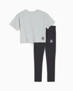 Converse Maglie E T-Shirt<Boxy T-Shirt and Leggings Set Materia scura