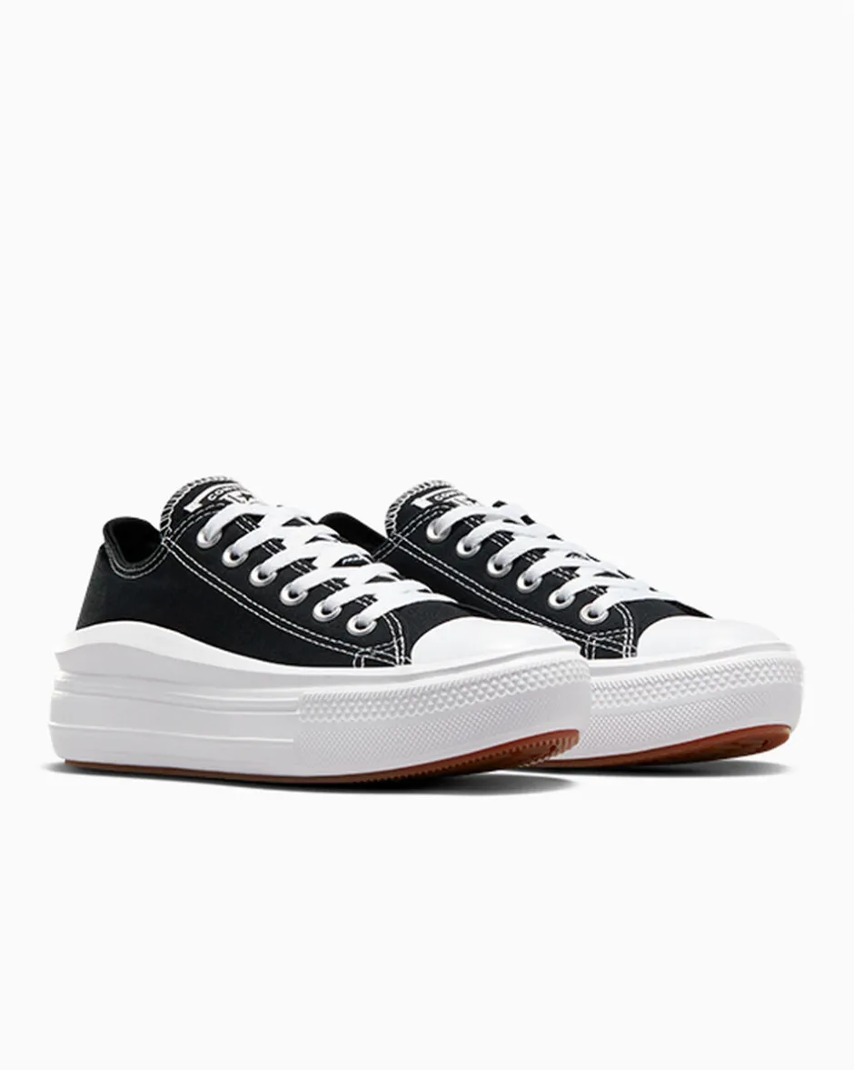 Converse Modelli Bassi|Modelli Con Platform<Canvas Color Chuck Taylor All Star Move Nero/Bianco/Bianco