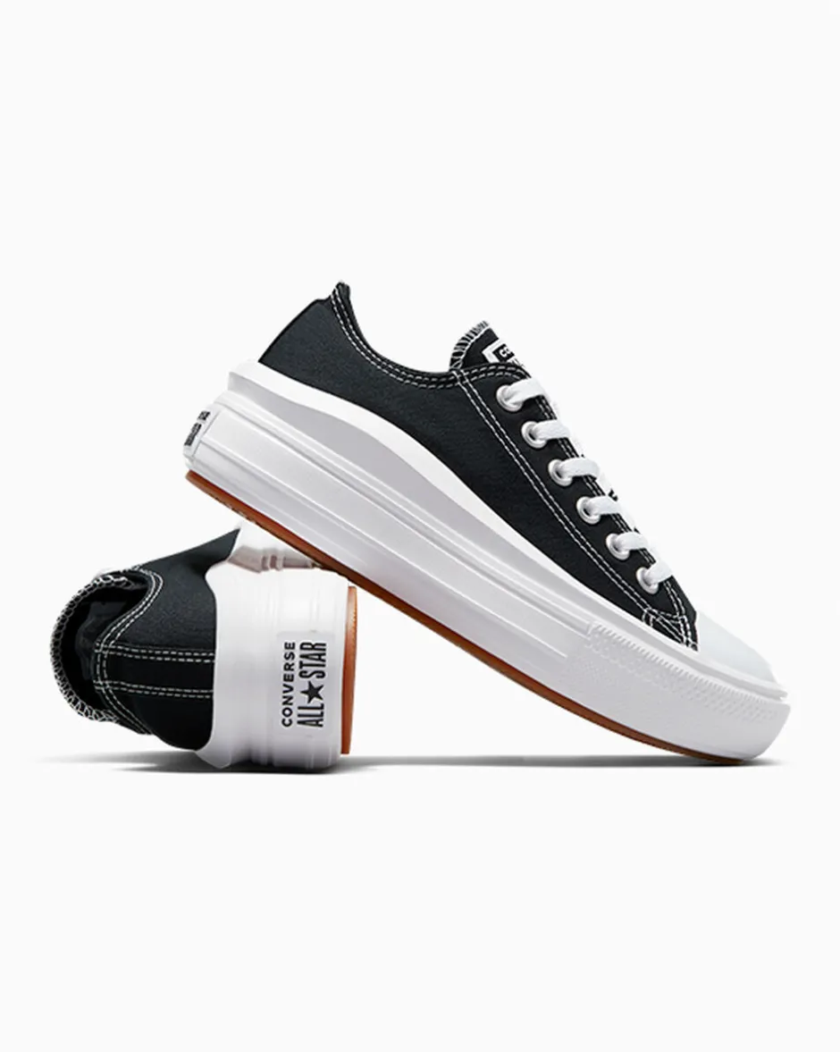 Converse Modelli Bassi|Modelli Con Platform<Canvas Color Chuck Taylor All Star Move Nero/Bianco/Bianco
