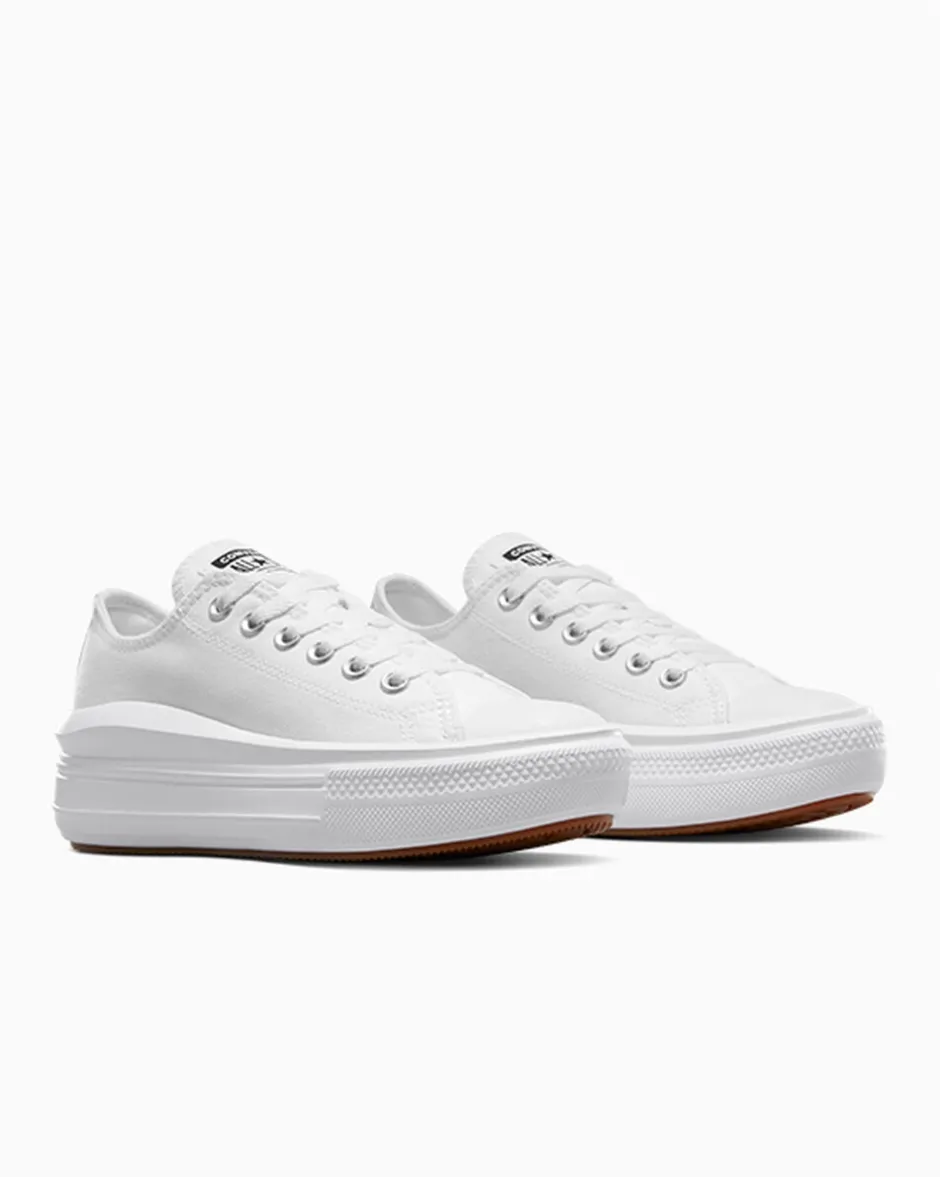 Converse Modelli Bassi|Modelli Con Platform<Canvas Color Chuck Taylor All Star Move Bianco/Bianco/Bianco