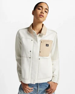 Converse Giacche E Felpe<Canvas Work Coat Converse Egret