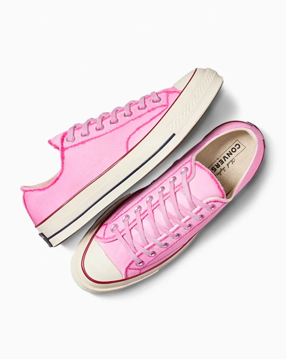 Converse Modelli Bassi|Modelli Bassi<Chuck 70 Canvas LTD Hand Painted Rosa dipinto a mano