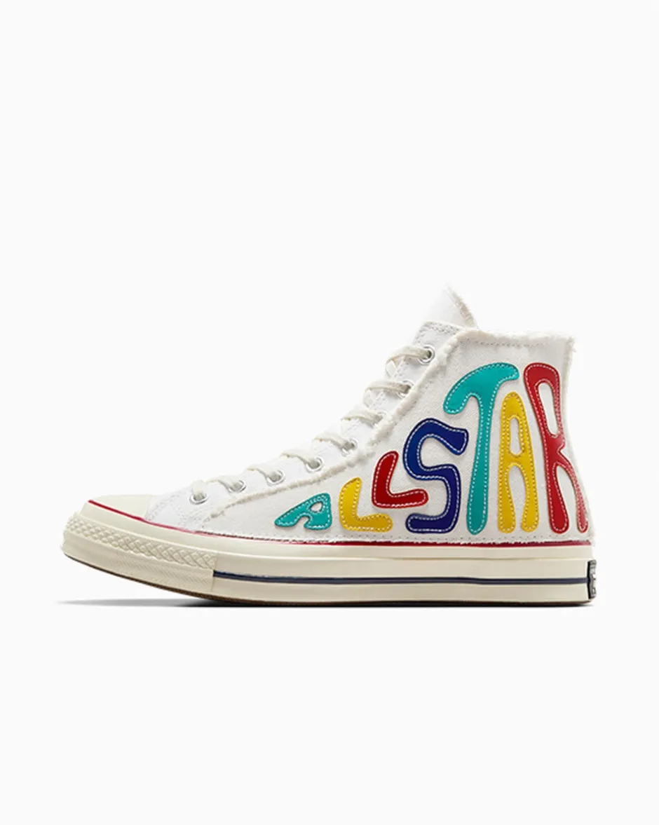Converse Modelli Alti|Modelli Alti<Chuck 70 Canvas LTD Letters Scritta arcobaleno