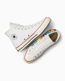 Converse Modelli Alti|Modelli Alti<Chuck 70 Canvas LTD Letters Scritta arcobaleno