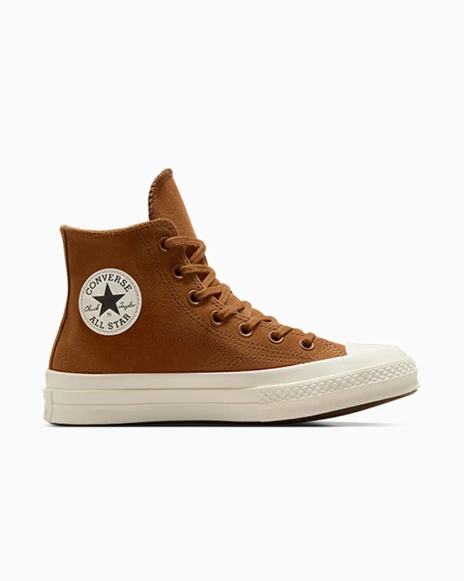 Converse Modelli Alti|Modelli Alti<Chuck 70 Colorful Suede Warm Tan/Egret/Nero
