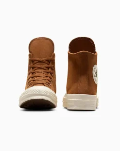 Converse Modelli Alti|Modelli Alti<Chuck 70 Colorful Suede Warm Tan/Egret/Nero