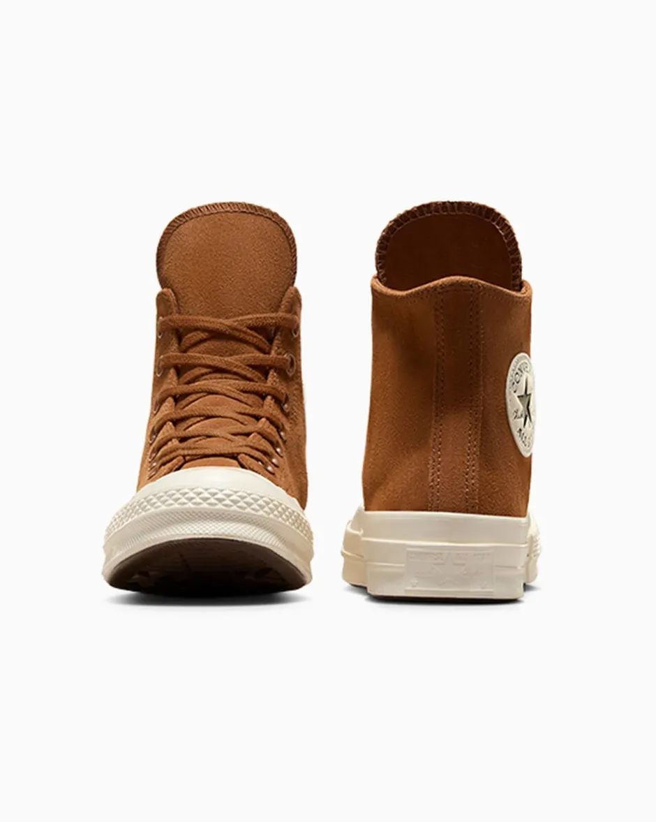 Converse Modelli Alti|Modelli Alti<Chuck 70 Colorful Suede Warm Tan/Egret/Nero