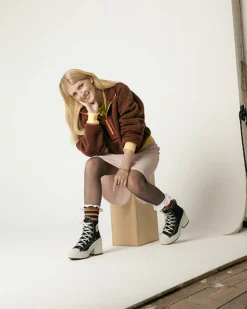 Converse Modelli Con Tacco/Zeppa|Modelli Con Tacco/Zeppa<Chuck 70 De Luxe Heel Nero/Egret/Egret