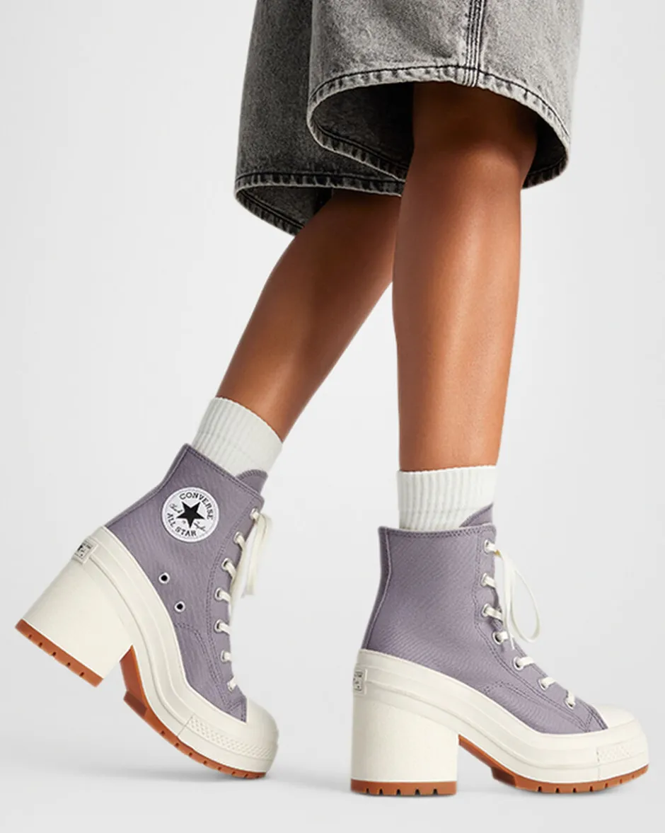 Converse Modelli Alti|Modelli Con Platform<Chuck 70 De Luxe Heel Mauve Stone/Avorio naturale