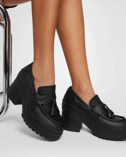 Converse Modelli Bassi|Modelli Con Platform<Chuck 70 De Luxe Heel Loafer Platform Leather Nero/Nero/Nero