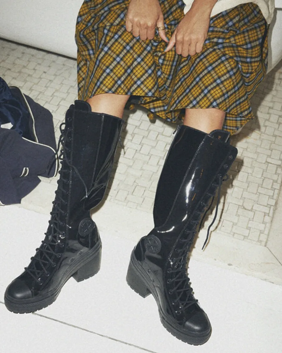 Converse Modelli Con Platform|Stivaletti<Chuck 70 De Luxe Heel XXHi Platform Patent Leather ivory roses