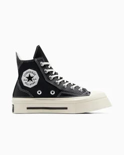 Converse Modelli Alti|Modelli Con Tacco/Zeppa<Chuck 70 De Luxe Squared Nero/Nero/Egret