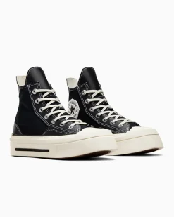 Converse Modelli Alti|Modelli Con Tacco/Zeppa<Chuck 70 De Luxe Squared Nero/Nero/Egret