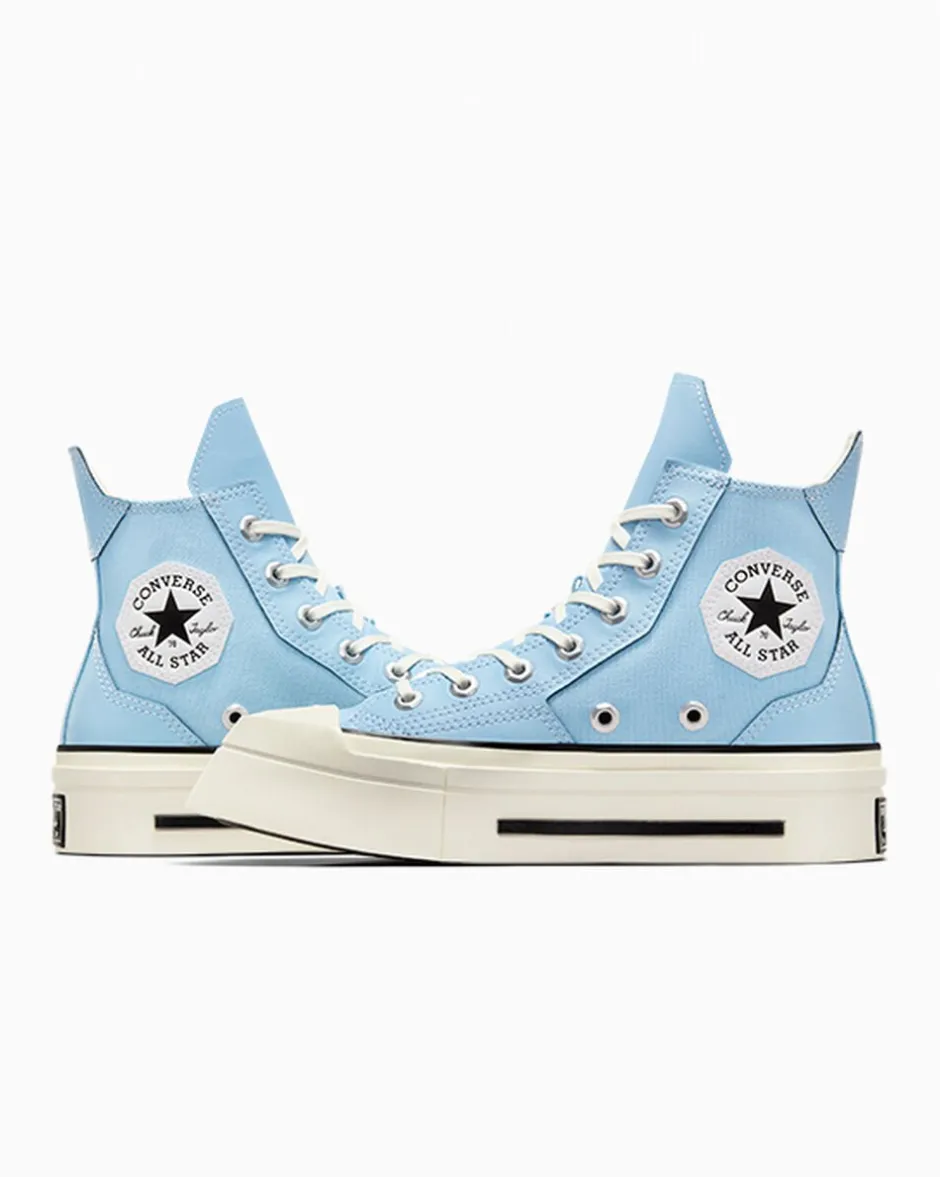 Converse Modelli Alti|Modelli Con Tacco/Zeppa<Chuck 70 De Luxe Squared Blu cielo/Egret/Nero