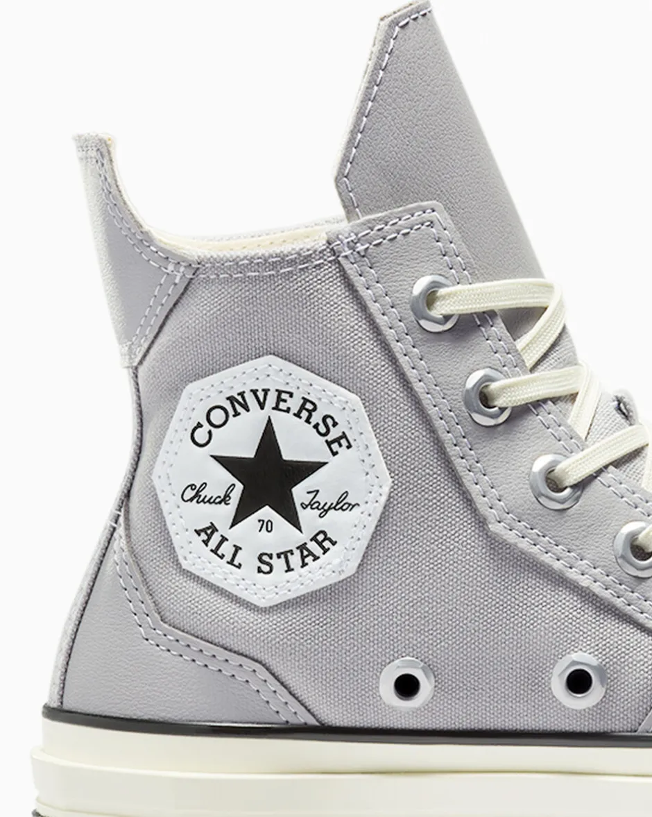 Converse Modelli Alti|Modelli Con Platform<Chuck 70 De Luxe Squared Grigio/Nero/Egret