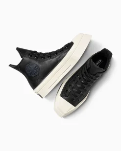Converse Modelli Alti|Modelli Con Tacco/Zeppa<Chuck 70 De Luxe Squared Nero/Egret/Nero