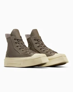 Converse Modelli Alti|Modelli Con Platform<Chuck 70 De Luxe Squared Coffee Break Beige classico/Memo Glaze/Egret