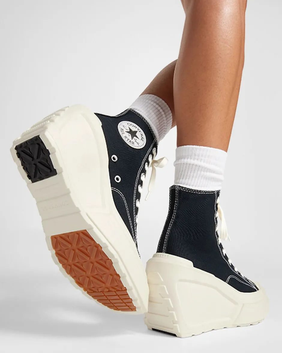 Converse Modelli Alti|Modelli Con Platform<Chuck 70 De Luxe Wedge Nero/Nero/Egret