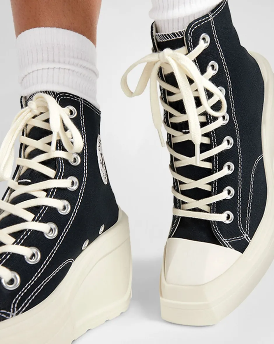 Converse Modelli Alti|Modelli Con Platform<Chuck 70 De Luxe Wedge Nero/Nero/Egret
