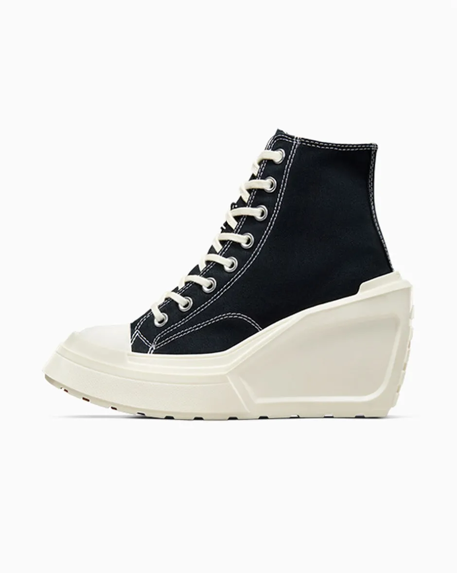 Converse Modelli Alti|Modelli Con Platform<Chuck 70 De Luxe Wedge Nero/Nero/Egret