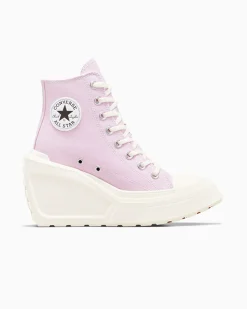 Converse Modelli Alti|Modelli Con Platform<Chuck 70 De Luxe Wedge Lilla polvere di stelle/Egret/Nero