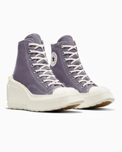 Converse Modelli Alti|Modelli Con Platform<Chuck 70 De Luxe Wedge Lavanda cenere/Egret/Nero