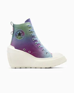 Converse Modelli Alti|Modelli Con Platform<Chuck 70 De Luxe Wedge Platform Blu acqua/Egret/Multi