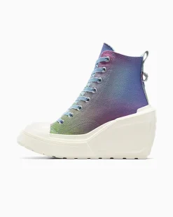 Converse Modelli Alti|Modelli Con Platform<Chuck 70 De Luxe Wedge Platform Blu acqua/Egret/Multi