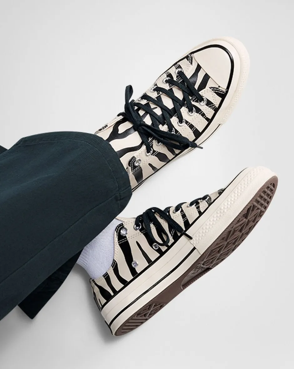Converse Modelli Bassi|Modelli Con Platform<Chuck 70 Glow-In-The-Dark Zebra Print black