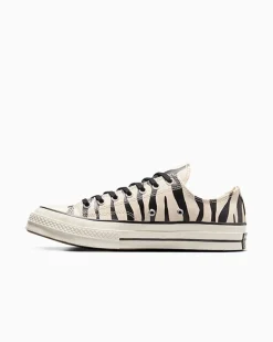 Converse Modelli Bassi|Modelli Con Platform<Chuck 70 Glow-In-The-Dark Zebra Print black