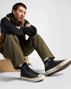 Converse Modelli Alti|Chuck Taylor All Star<Chuck 70 GORE-TEX Nero/Fungo marrone chiaro/Egret