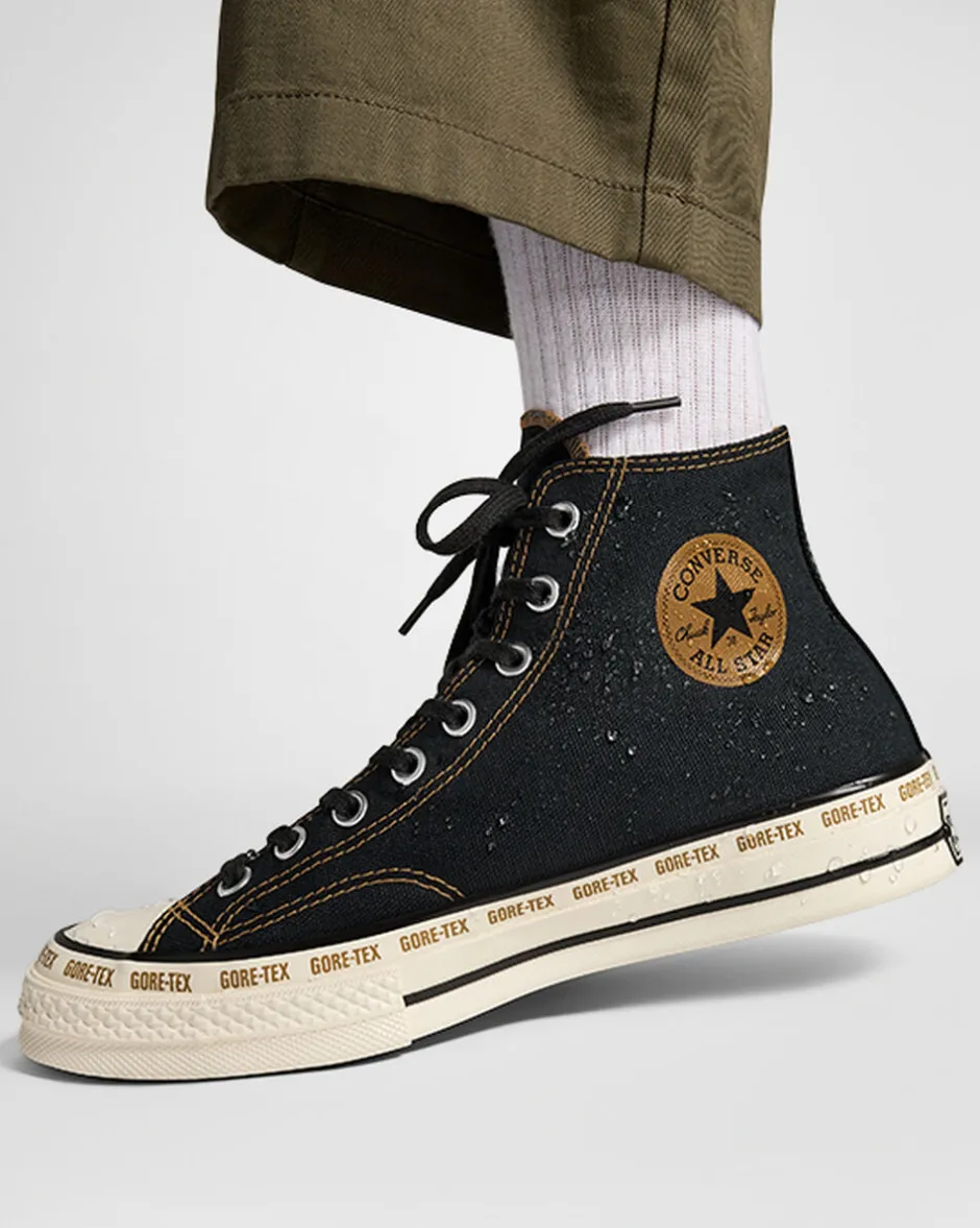 Converse Modelli Alti|Chuck Taylor All Star<Chuck 70 GORE-TEX Nero/Fungo marrone chiaro/Egret