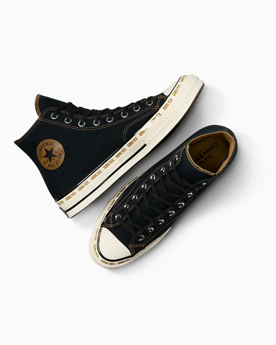 Converse Modelli Alti|Chuck Taylor All Star<Chuck 70 GORE-TEX Nero/Fungo marrone chiaro/Egret