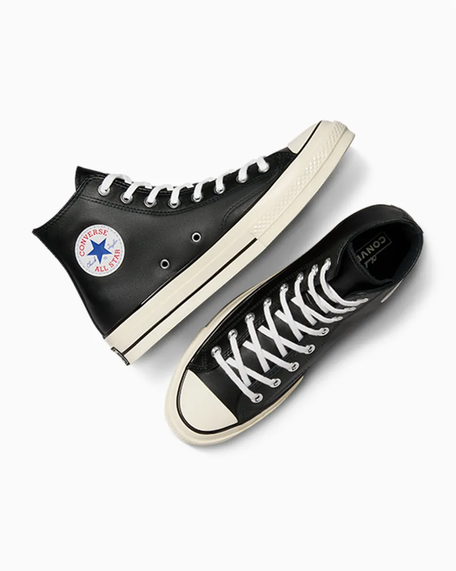 Converse Modelli Alti|Chuck Taylor All Star<Chuck 70 Leather Nero/Bianco/Egret