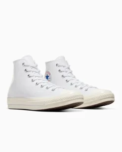 Converse Modelli Alti|Chuck Taylor All Star<Chuck 70 Leather Bianco/Fossilized/Egret