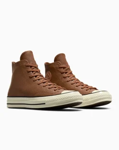 Converse Modelli Alti|Chuck Taylor All Star<Chuck 70 Leather Catrame caldo/Nero/Egret