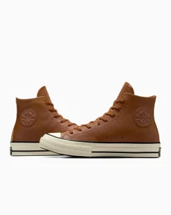 Converse Modelli Alti|Chuck Taylor All Star<Chuck 70 Leather Catrame caldo/Nero/Egret