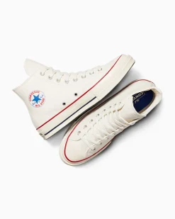 Converse Modelli Alti|Basketball<Chuck 70 Leather Egret/Natural Ivory/Blue