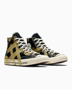 Converse Modelli Alti|Modelli Alti<Chuck 70 LTD Gold Paint Black Overpaint Gold