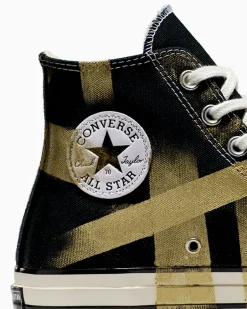 Converse Modelli Alti|Modelli Alti<Chuck 70 LTD Gold Paint Black Overpaint Gold