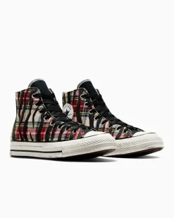 Converse Modelli Alti|Modelli Alti<Chuck 70 LTD Tartan Zebra Black Tartan Zebra