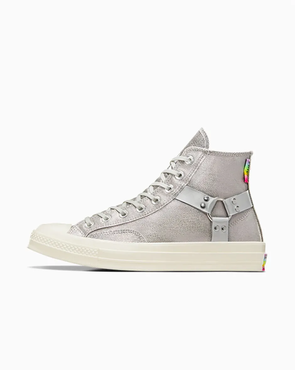 Converse Modelli Alti|Modelli Alti<Chuck 70 Pride Argento/Egret/Fucsia caos