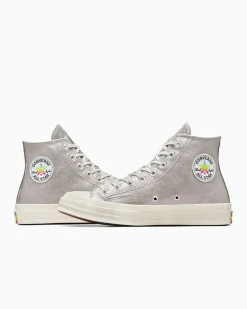 Converse Modelli Alti|Modelli Alti<Chuck 70 Pride Argento/Egret/Fucsia caos