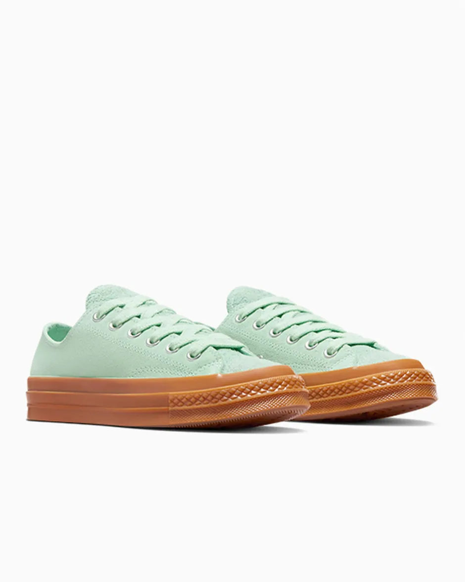 Converse Modelli Bassi<Chuck 70 Suede Verde aloe/Gomma miele/Egret