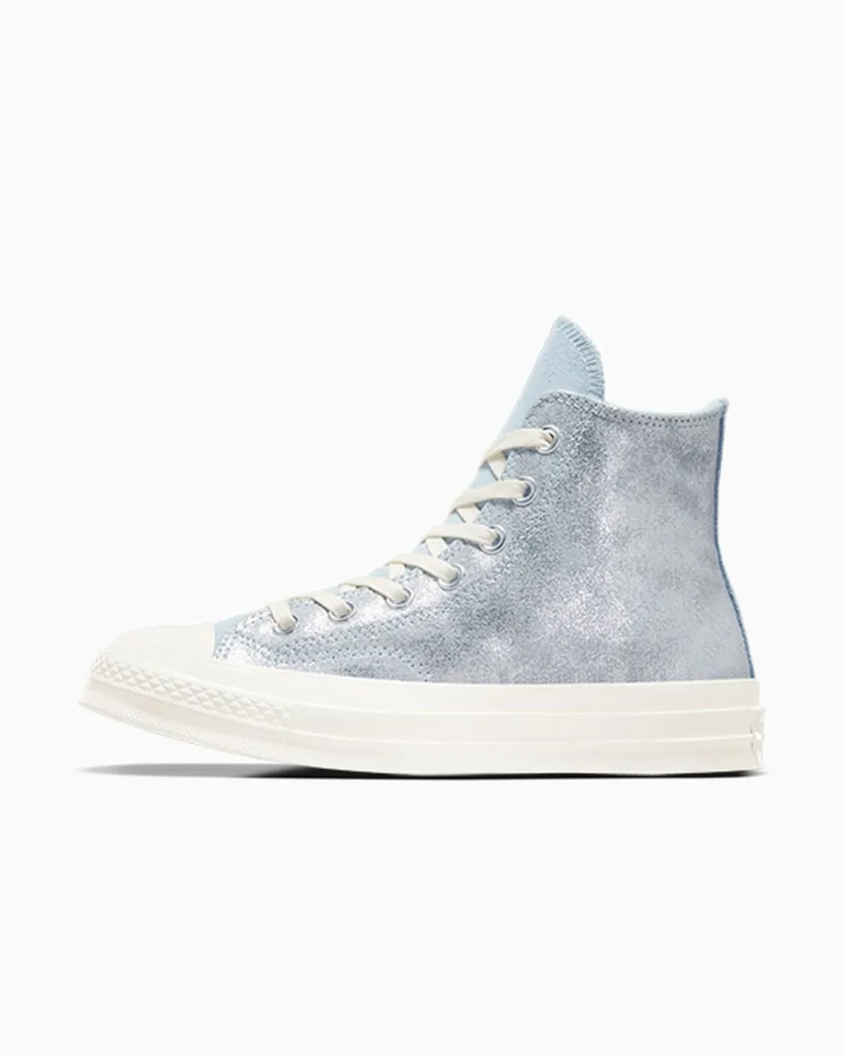 Converse Modelli Alti|Chuck Taylor All Star<Chuck 70 Suede Shimmer Winter Slay/Egret/Argento