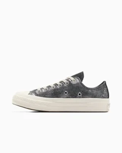 Converse Modelli Bassi|Chuck Taylor All Star<Chuck 70 Suede Shimmer Rosso vampiro/Egret/Argento