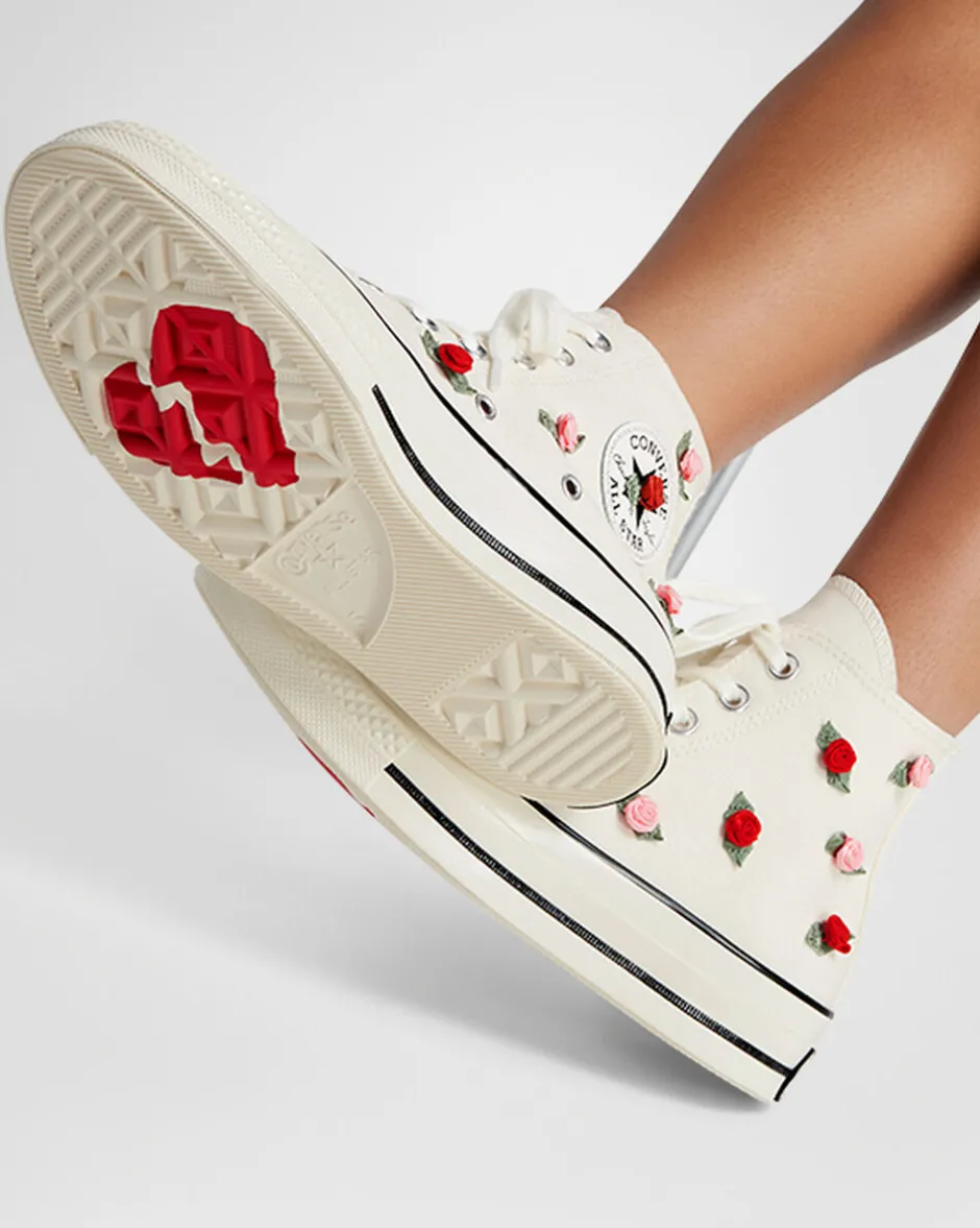 Converse Modelli Alti|Modelli Alti<Chuck 70 Valentine's Day Egret/Rosso/Jellyfish Jitter chiaro