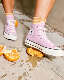 Converse Modelli Alti|Modelli Alti<Chuck 70 Vintage Canvas Stardust Lilac/Egret/Nero