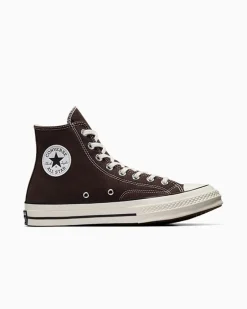 Converse Modelli Alti|Calzata Larga<Chuck 70 Vintage Canvas Dark Root/Egret/Nero